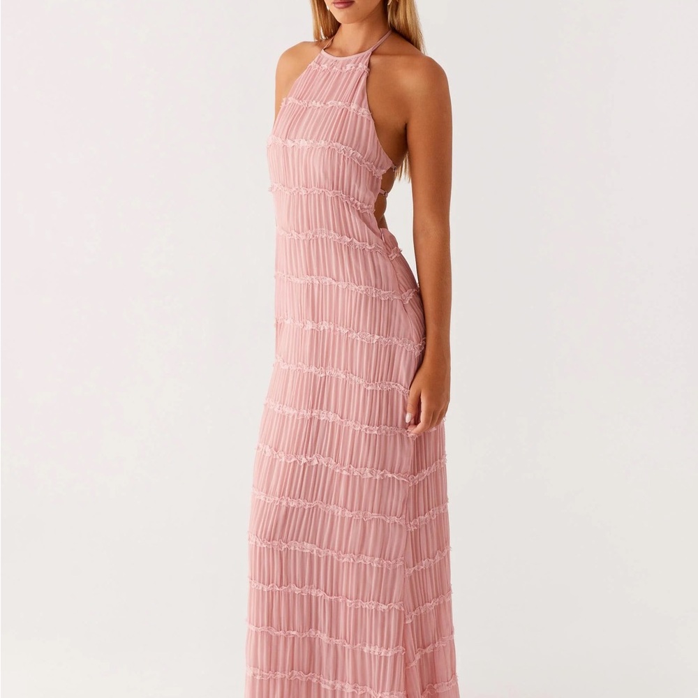 Peppermayo Pink Backless Maxi Dress